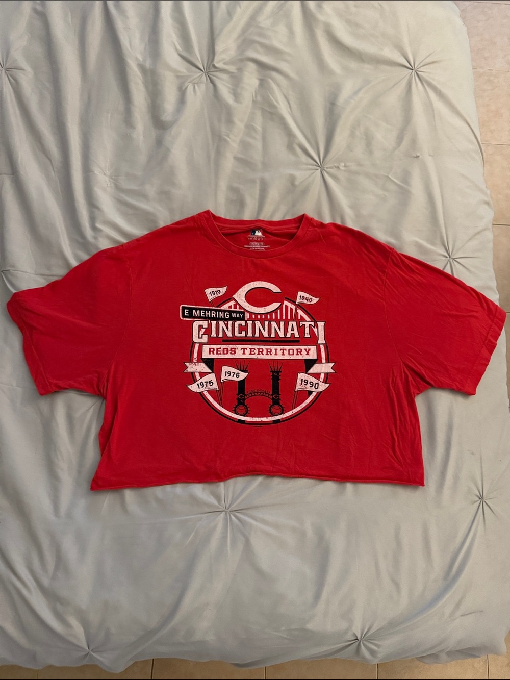 Majestic Red Cincinnati Crop Top